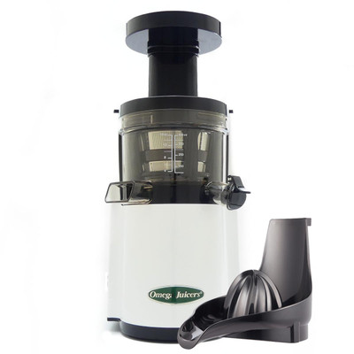 Omega VERT VSJ843RW Slow Juicer in White with Citrus Attachment 