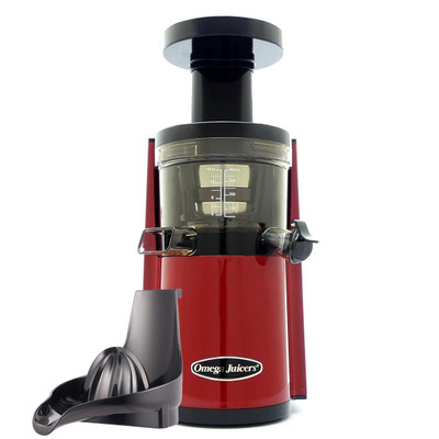 Omega VERT VSJ843RR Slow Juicer in Red