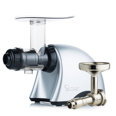 Omega Sana EUJ-707PB Juicer in Matte Silver with Oil Extractor