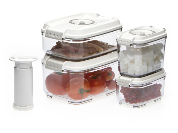 STATUS 5-Set of Small Rectangular Vacuum Containers