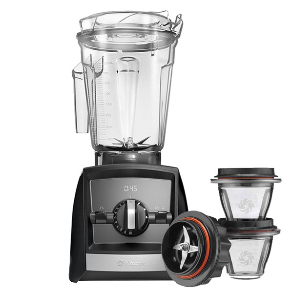 Vitamix Ascent 2500i Series Blender in Black with 225ml Blending Bowl Starter Kit