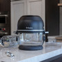 Fritaire Self-Cleaning Glass Bowl Air Fryer in Midnight Black