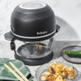 Fritaire Self-Cleaning Glass Bowl Air Fryer in Midnight Black