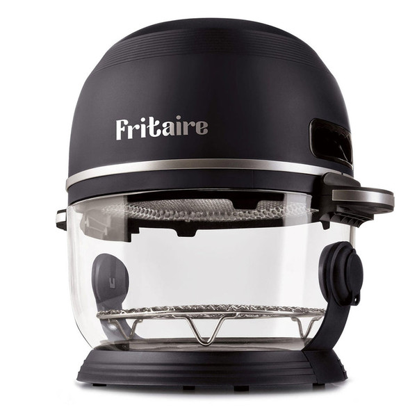 Fritaire Self-Cleaning Glass Bowl Air Fryer in Midnight Black