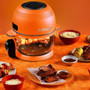 Fritaire Self-Cleaning Glass Bowl Air Fryer in Orange
