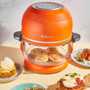 Fritaire Self-Cleaning Glass Bowl Air Fryer in Orange