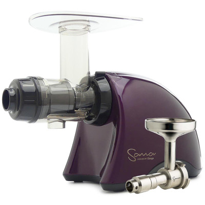 Omega Sana EUJ-707PP Juicer in Plum Purple with Oil Extractor