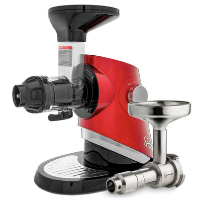 Sana Supreme 727 Horizontal Slow Juicer in Red with Oil Extractor