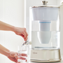 ZeroWater 40-Cup Glass Dispenser in Silver